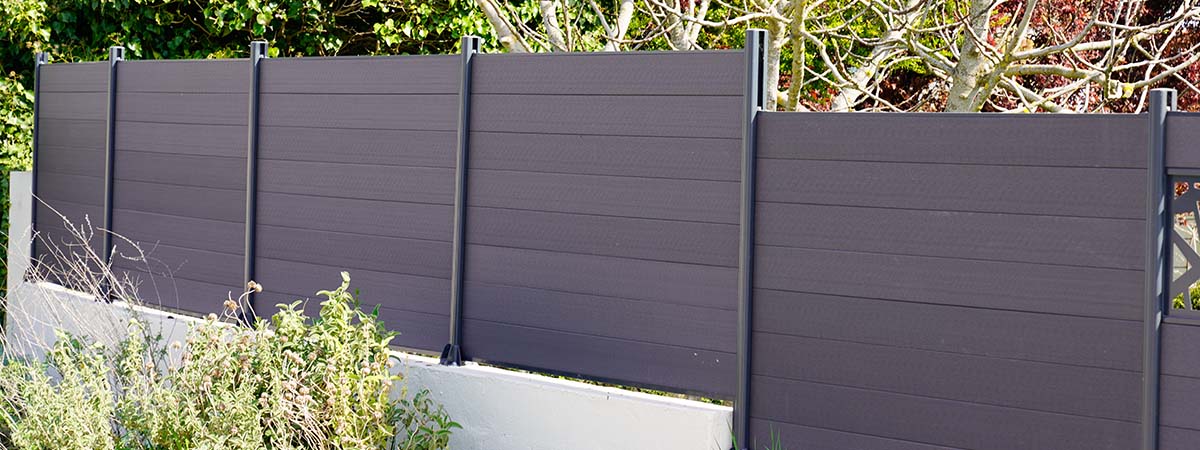 Grey modern fence